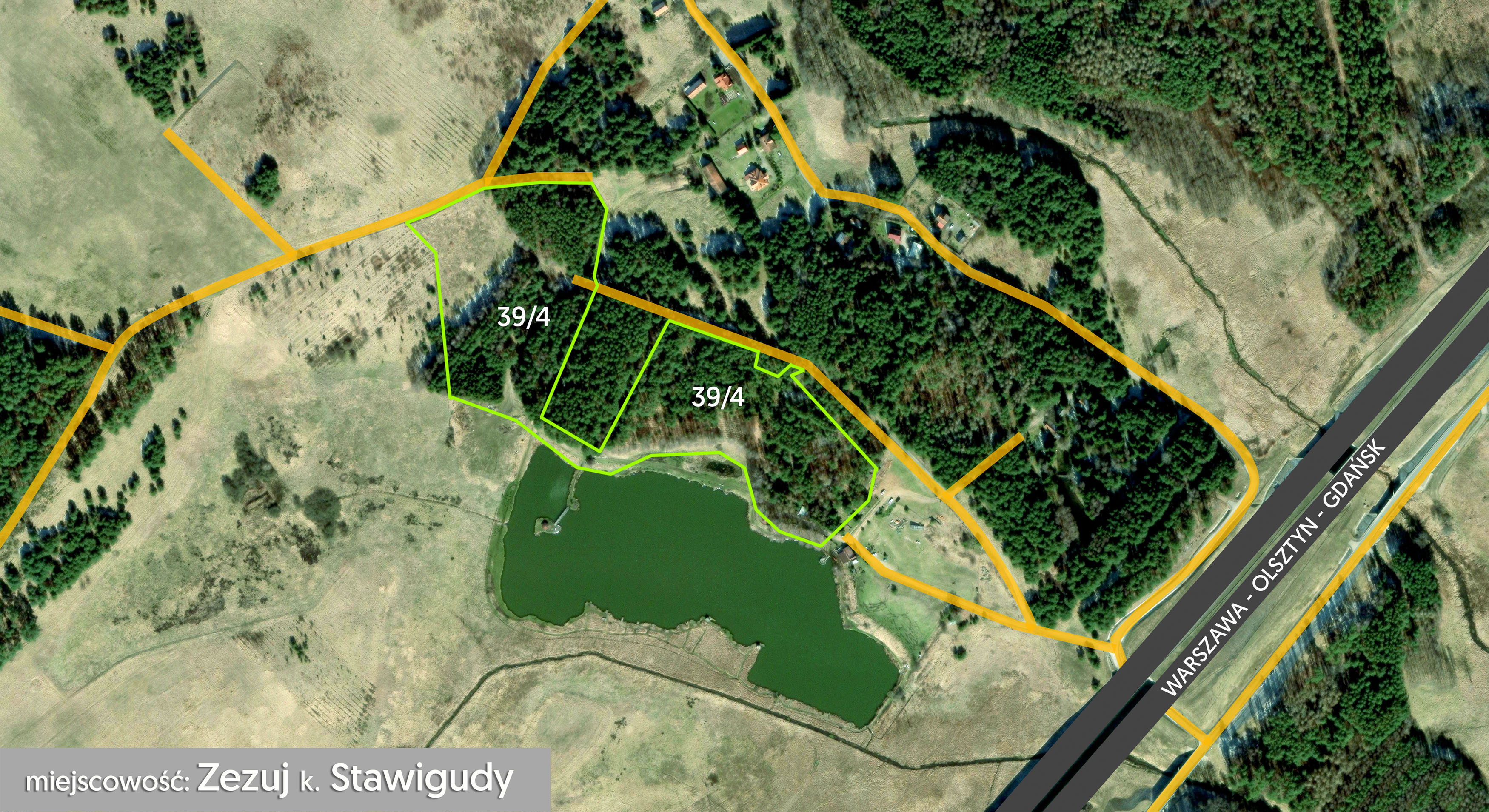 Widok satelitarny działki 39/4